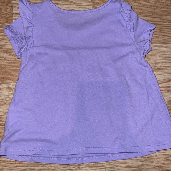 Children's Place Light Purple Short Sleeve Shirt with Ruffles Size 18-24 months - Picture 3 of 3